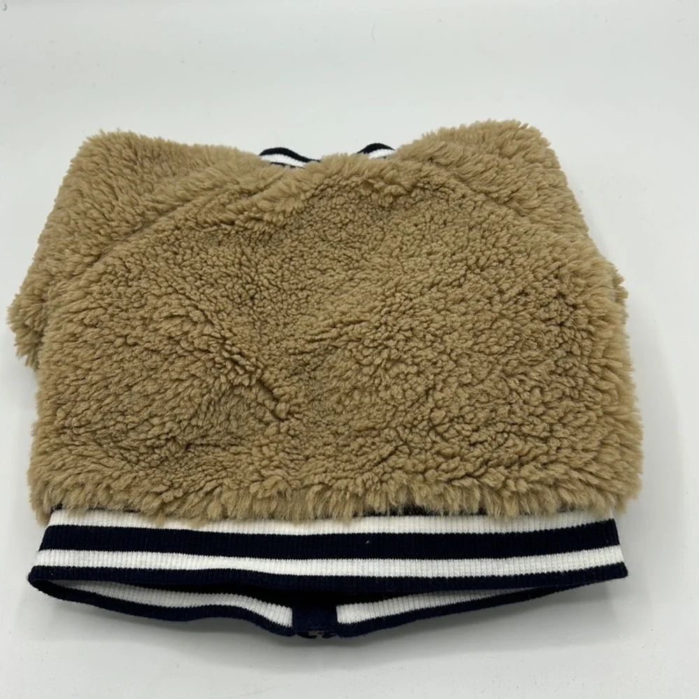 Janie and Jack Teddy Bear Fleece Jacket 0-3M Neutral Cozy Sherpa